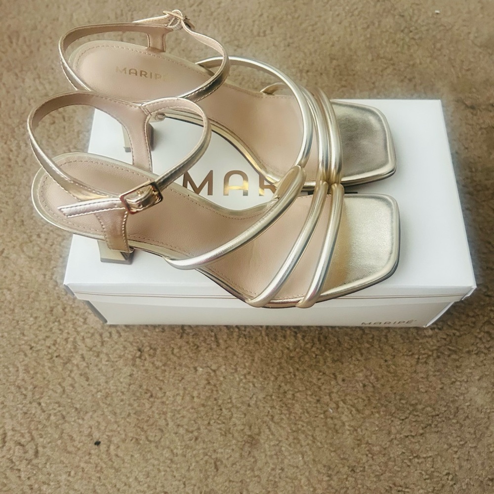 Gold Strappy heels